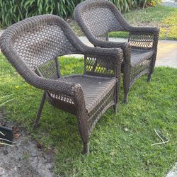 2 Wicker Chairs 