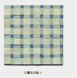 ZIA TILE: Zellige Gambit 7 Tile – Absinthe + Tidepool + Portuguese Blue