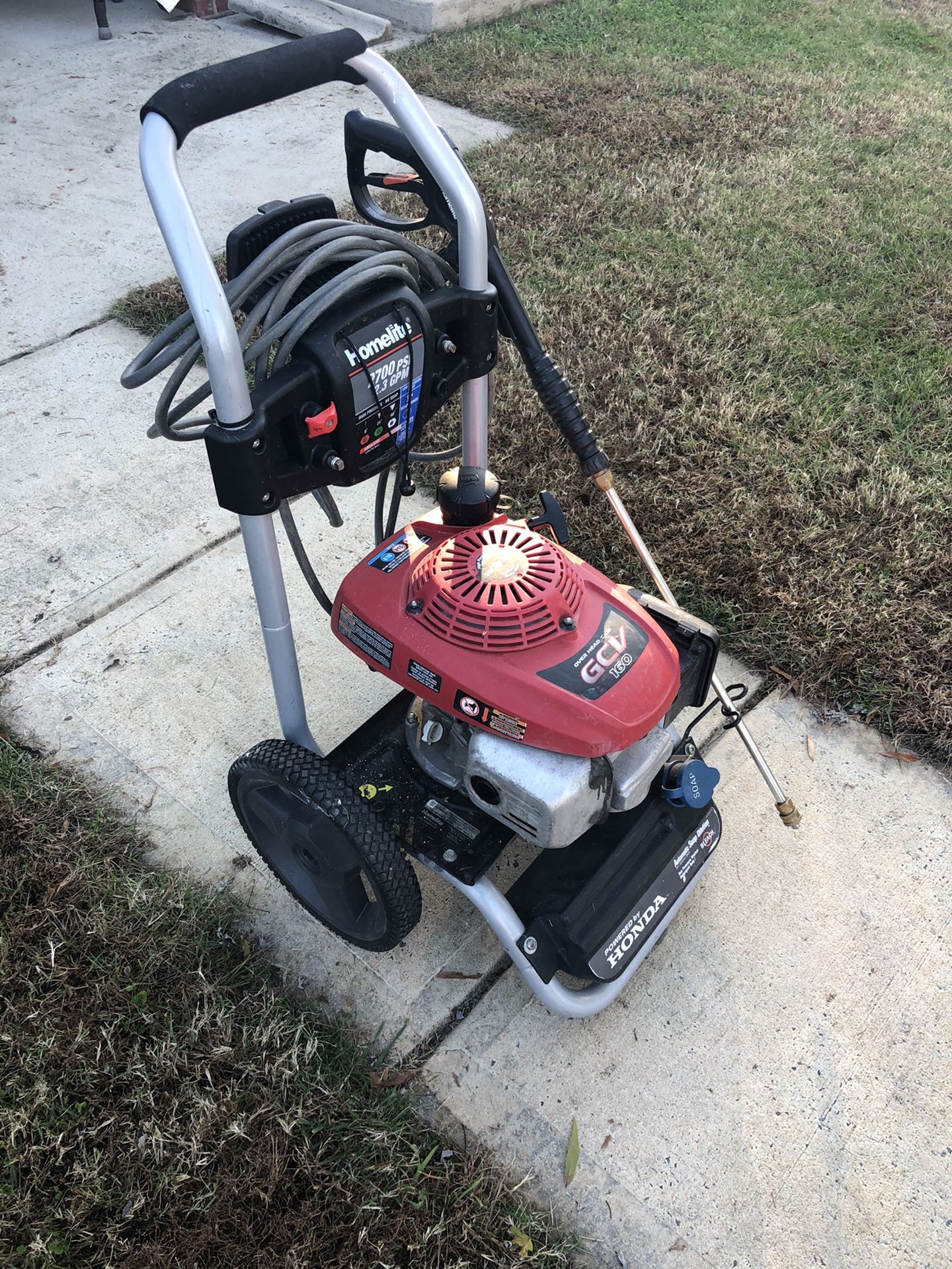 Homelite 2700PSI Honda Gas Pressure Washer for Sale in Huntersville