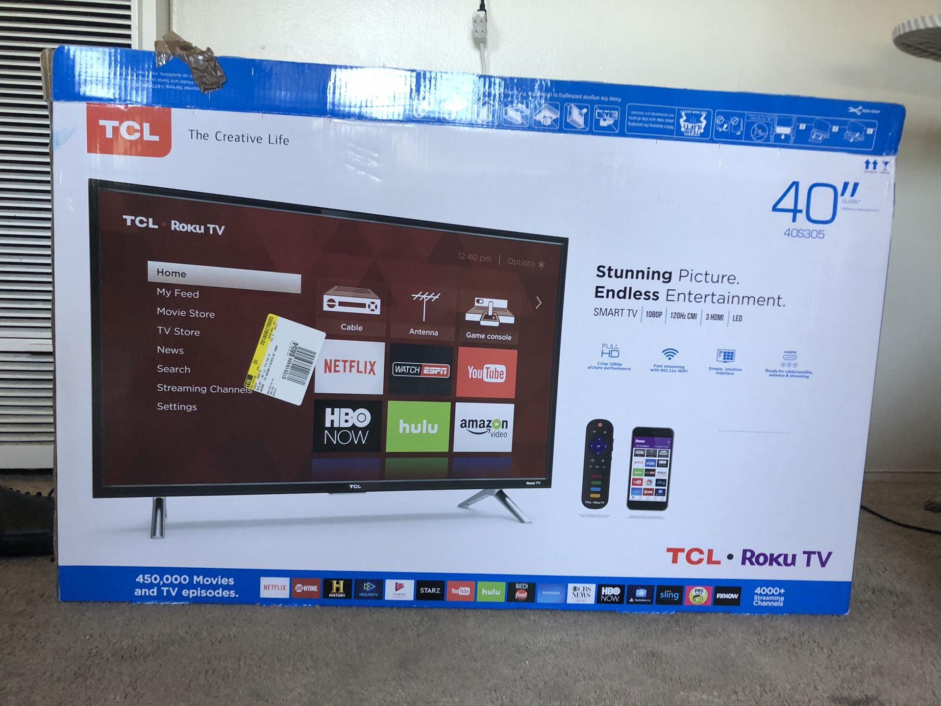 TCL ROKU SMART TV 40”