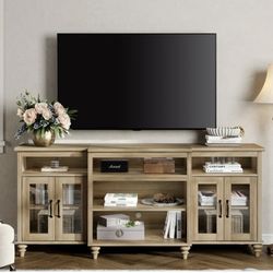 Buffet Cabinet, Large Coffee Bar Tables Wood Kitchen Storage Cabinets with 9 Storages, Modern Farmhouse Sideboard Credenza for Dining Room