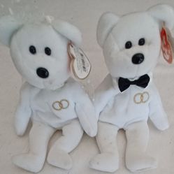 Beanie Babies Mr. And Mrs.  Wedding Bears