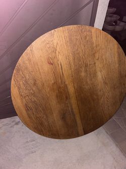 Round Wooden Table with 4 chairs