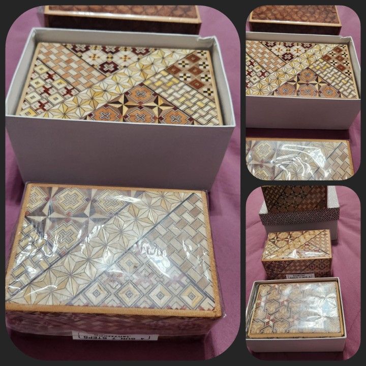 Japanese Puzzle Boxes. 5 Boxes For $130