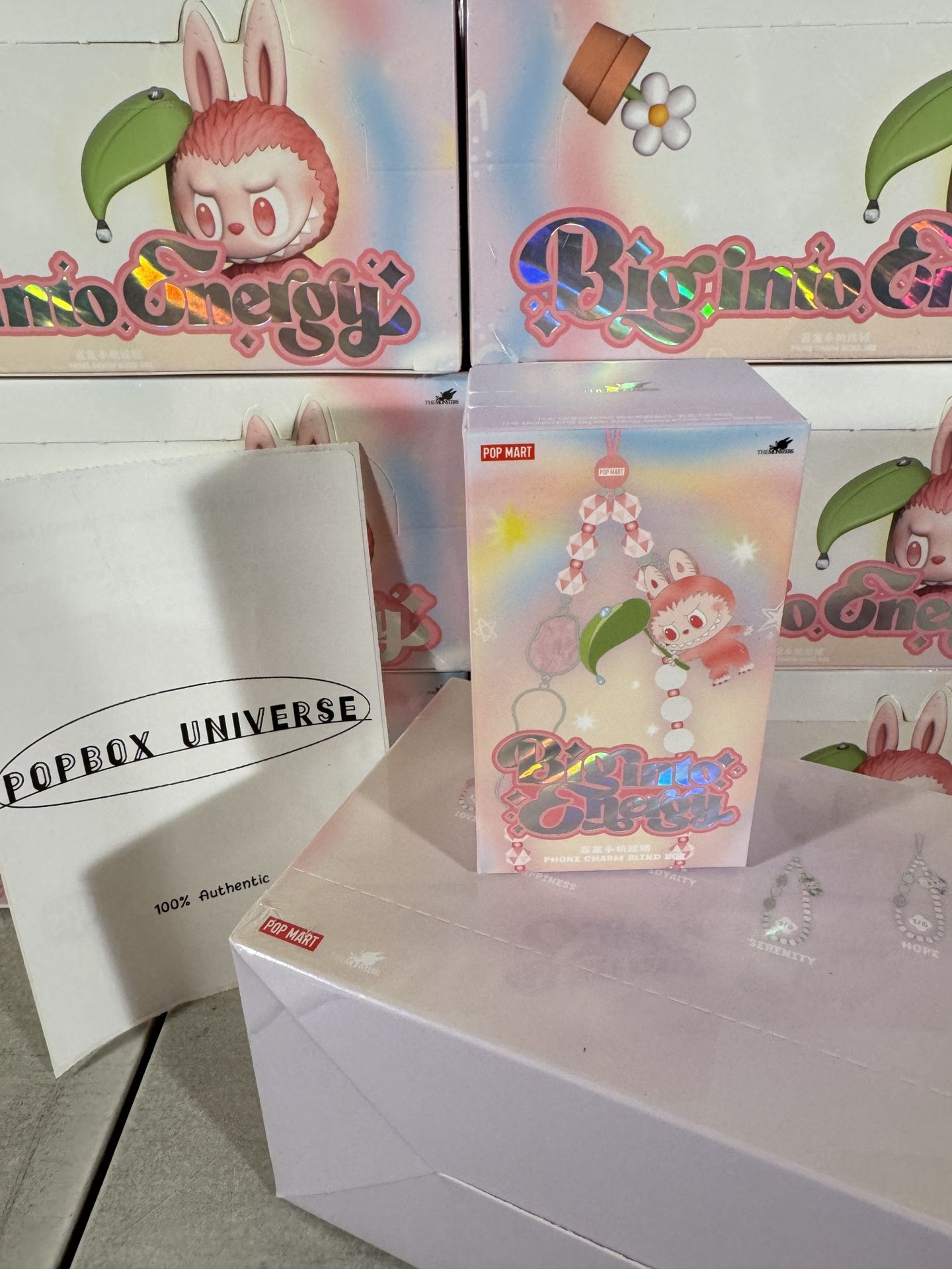 POP MART Labubu Big into Phone Charm Single Blind Box