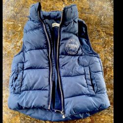 EUC H&M HM KID TODDLER JACKET COAT FALL PUFFER VEST BLUE 1.5-2Y