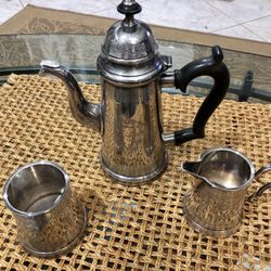 Moving Sale - Silver Cream Sugar And Kettle
