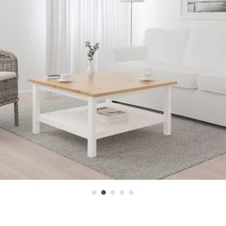 New - Assembled - IKEA HEMNES Wood/White Coffee Table