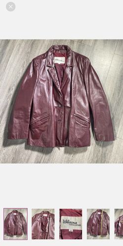 Wilsons leather burgundy coat