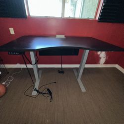 Standing desk with 4 adjustment settings, built in outlet and usb plugs