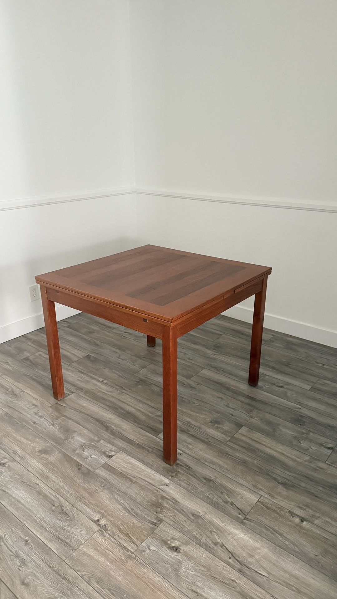 Mid-Century Danish Teak Extendable Dining Table - MADE IN DENMARK