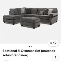 Broyhill L Shaped Sectional With Ottoman 