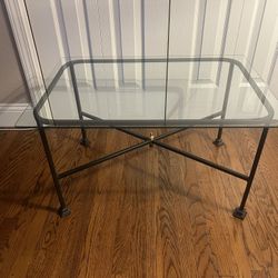 Glass Coffee Table, Iron