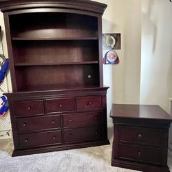 4 Piece Solid Wood Full Size Bed Set 