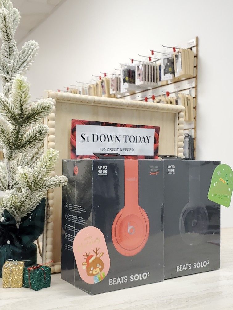 Beat Solo 3 Headset Wireless Brand New - $1 Down Today - NO CREDIT Needed