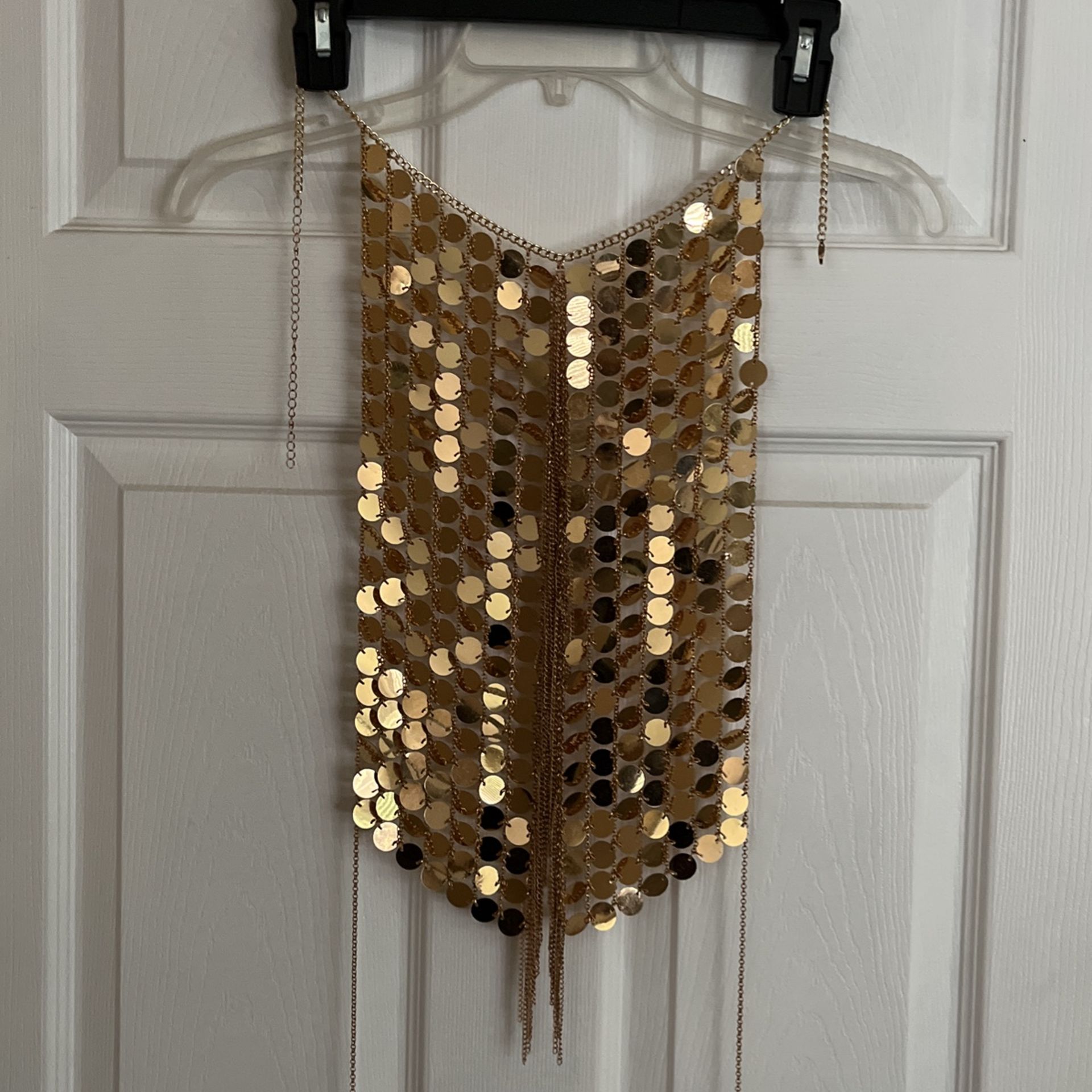 Metallic Halter Top