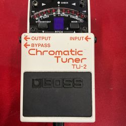 Boss TU-2 Chromatic Tuner (Dark Gray Label) - White- Guitar Pedal 