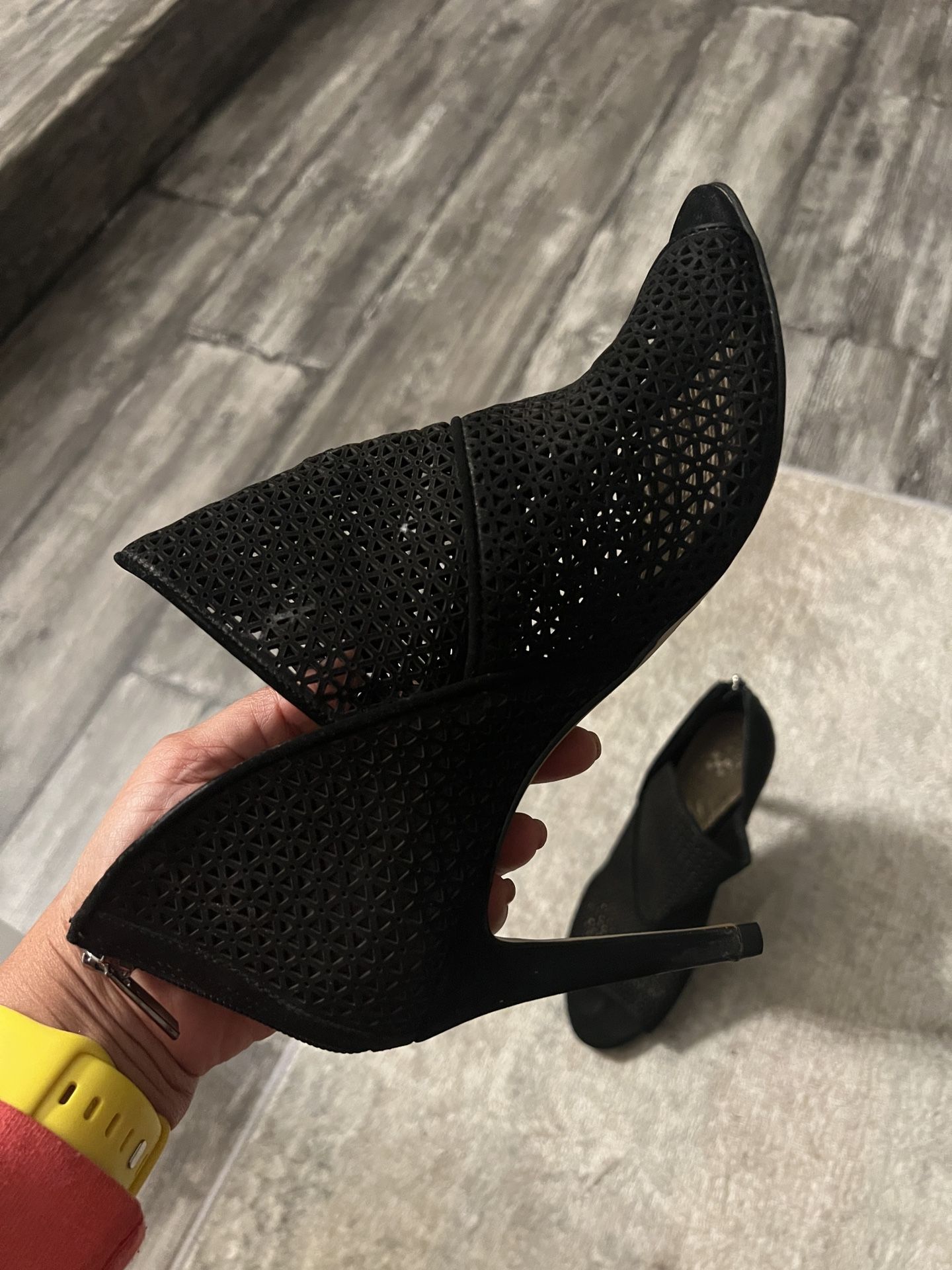 Vince Camuto Open Toe Mesh Bootie