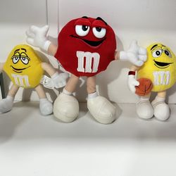 M&Ms plushie vintage  3 pieces 