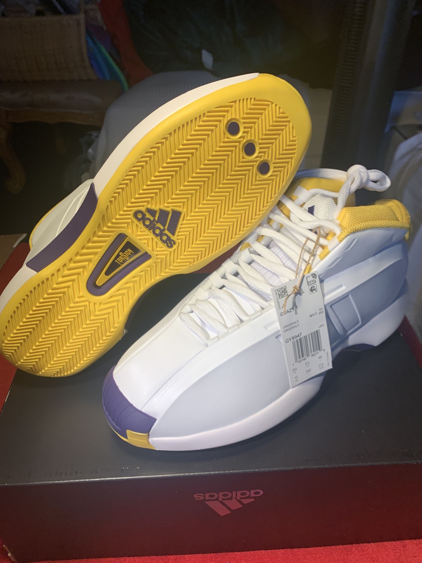 Adidas Crazy Basketball Shoes Size 10 Men