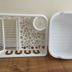 Dish Tub/Pan+ Dish Board + Dish RackWHITE -NEW