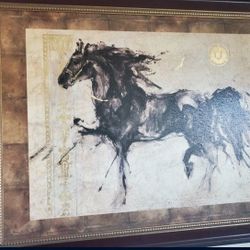 Extra Large Beautiful Textured Horse Painting 