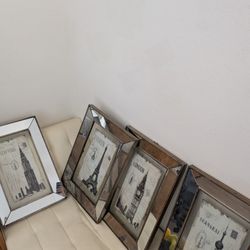 European Prints With Mirror Frames 