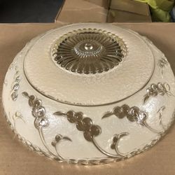 Vintage 14 1/2” X 4” deep Ceiling Light Shade plus Free Butterfly Shade