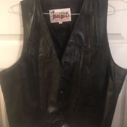 Black Leather Vest
