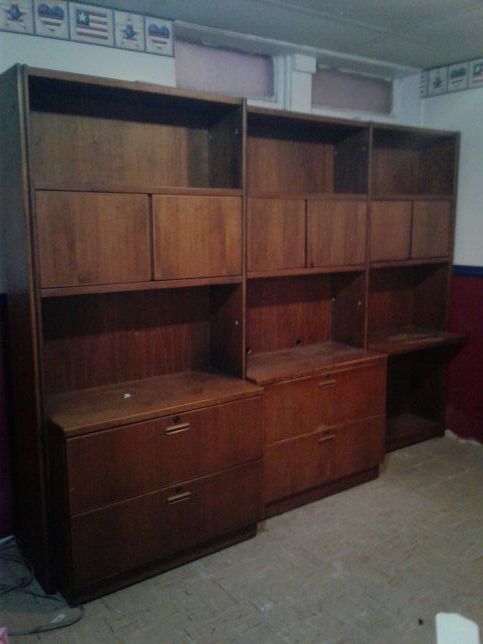Solid Oak Office Cabinets