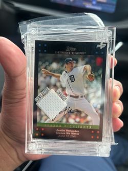 Justin Verlander No Hitter game worn jersey patch