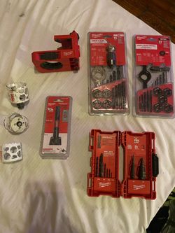 Milwaukee Tool Lot – Drill Bits, Tap Sets & More