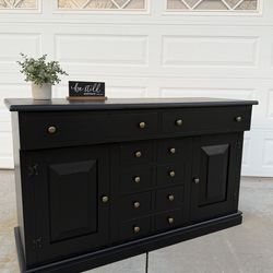 Gorgeous Black Solid Wood Dresser - Buffet - Storage Cabinet