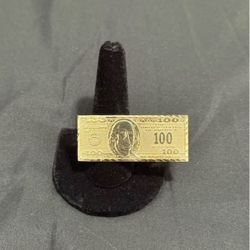 10K $100 Bill Double Ring 