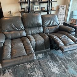Reclining Leather Couch