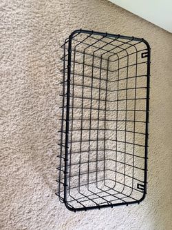 Lot of 4 Black Metal Wire Baskets