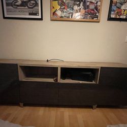 Media stand With storage 