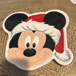 Christmas Mickey Mouse Plate/Platter