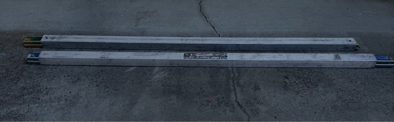 Heavy-duty aluminum E-track load lock load bars  92” to 102”