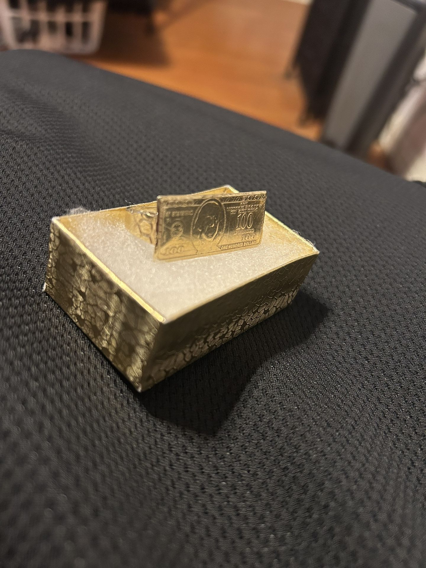 100$ bill double finger ring