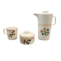 Vintage Chilton Play Set Plastic Floral Pattern