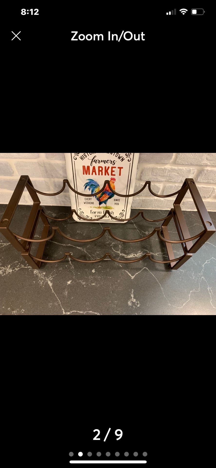 HOME GOODS DECOR WINE RACK set of 2 STACKABLE brown bronze KITCHEN STORAGE