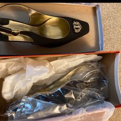 Women’s Shoes: Bob Baker Black Slingback, 8.5N, BN