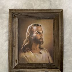 Head of Christ wood frame
