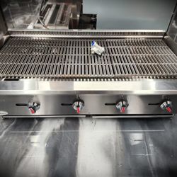 🔥 Open Box Special - Serv-Ware SCBS-48 48" Countertop Gas Radiant Charbroiler w/ (4) Burners 🔥