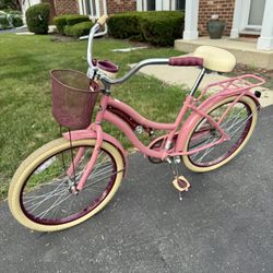 Huffy 24" Nel Lusso Girls' Cruiser Bike, Pink Blush Powder