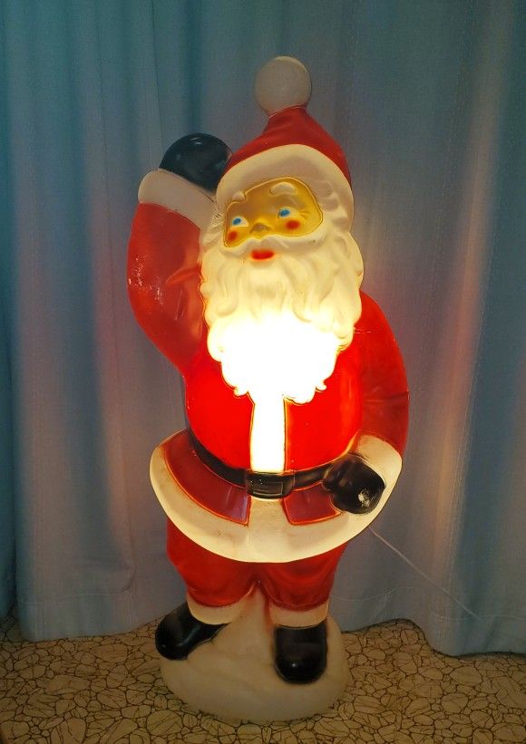 Vintage Outdoor Plastic Santa