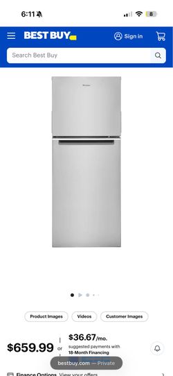 Whirlpool - 24 in. Wide 12 cu. ft. Top-Freezer Counter-Depth Refrigerator with Electronic Temperature Controls - Stainless Steel