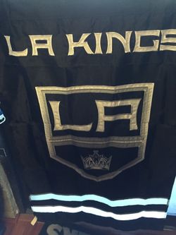 LA Kings NHL 2 Sided Appliqué Flag New
