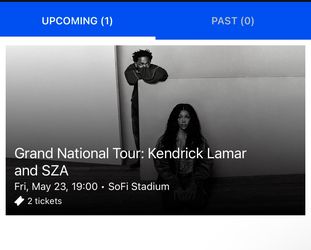 Kendrick Lamar & SZA tour Tickets